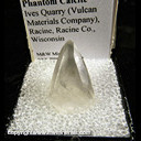 Mineral Specimen: Calcite variety Phantom from Ives Quarry (Vulcan Materials Company), Racine. Racine Co., Wisconsin Mineral Specimen: Calcite variety Phantom from Ives Quarry (Vulcan Materials Company), Racine. Racine Co., Wisconsin