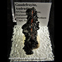 Mineral Specimen: Gaudefroyitre, Andradite from N'Chwaning II Mine, Kuruman, Kalahari Manganese Fields, North Cape Prov., South Africa Mineral Specimen: Gaudefroyitre, Andradite from N'Chwaning II Mine, Kuruman, Kalahari Manganese Fields, North Cape Prov., South Africa