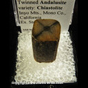 Mineral Specimen: Andalusite, Twinned variety: Chiastolite (polished) from Inyo Mts., Mono Co., California, Ex. Steve Pullman Mineral Specimen: Andalusite, Twinned variety: Chiastolite (polished) from Inyo Mts., Mono Co., California, Ex. Steve Pullman