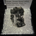 Mineral Specimen: Tetrahedrite, Quartz, other Sulfides from Blue Moon Pocket, Main Stope, Sweet Home Mine, Alma District, Colorado, June, 1996