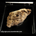 Mineral Specimen: Gold on Quartz from Round Mountain Mine, Round Mountain, Toquima Range, Nye Co., Nevada, Ex. Steve Pullman Mineral Specimen: Gold on Quartz from Round Mountain Mine, Round Mountain, Toquima Range, Nye Co., Nevada, Ex. Steve Pullman