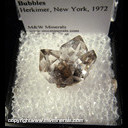 Mineral Specimen: Quartz variety; Herkimer Diamonds with included Htydrocarbons, Gas/Water Bubbles from Herkimer, New York, 1972 Mineral Specimen: Quartz variety; Herkimer Diamonds with included Htydrocarbons, Gas/Water Bubbles from Herkimer, New York, 1972