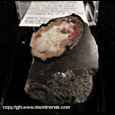 Mineral Specimen: Copper Included in Agate in Basalt from Calumet and Hecla No. 21 mine, Calumet, Houghton Co., Michigan, Ex. A. E. Seaman Museum Mineral Specimen: Copper Included in Agate in Basalt from Calumet and Hecla No. 21 mine, Calumet, Houghton Co., Michigan, Ex. A. E. Seaman Museum