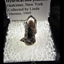 Mineral Specimen: Quartz with Hydrocarbon Phantom from Herkimer, New York, Collected by Linda Hermes, 1969 Mineral Specimen: Quartz with Hydrocarbon Phantom from Herkimer, New York, Collected by Linda Hermes, 1969