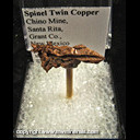 Mineral Specimen: Copper, Spinel Twin Crystals from Chino Mine, Santa Rita, Grant Co., New Mexico Mineral Specimen: Copper, Spinel Twin Crystals from Chino Mine, Santa Rita, Grant Co., New Mexico
