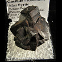 Mineral Specimen: Goethite Pseudomorph after Pyrite from Pelican Point Quarry, Pelican Point, Utah Lake, Utah Co., Utah, Ex. Steve Pullman
