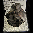 Mineral Specimen: Goethite Pseudomorph after Pyrite from Pelican Point Quarry, Pelican Point, Utah Lake, Utah Co., Utah, Ex. Steve Pullman Mineral Specimen: Goethite Pseudomorph after Pyrite from Pelican Point Quarry, Pelican Point, Utah Lake, Utah Co., Utah, Ex. Steve Pullman