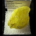 Mineral Specimen: Sulfur Crystal from Maybee, Monroe Co., Michigan Mineral Specimen: Sulfur Crystal from Maybee, Monroe Co., Michigan