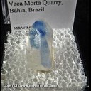 Mineral Specimen: Dumortierite Included in Quartz from Vaca Morta (Dead Cow) Quarry, Bahia, Brazil Mineral Specimen: Dumortierite Included in Quartz from Vaca Morta (Dead Cow) Quarry, Bahia, Brazil