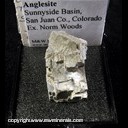 Mineral Specimen: Galena altering to Anglesite from Sunnyside Basin, San Juan Co., Colorado, Ex. Norm Woods Mineral Specimen: Galena altering to Anglesite from Sunnyside Basin, San Juan Co., Colorado, Ex. Norm Woods