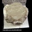 Mineral Specimen: Calcite from US Highway 61 roadcut, La Grange, Lewis Co., Missouri, Ex. Norm Woods Mineral Specimen: Calcite from US Highway 61 roadcut, La Grange, Lewis Co., Missouri, Ex. Norm Woods