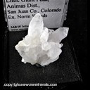 Mineral Specimen: Quartz from Little Giant Peak, Animas Dist., San Juan Co., Colorado, Ex. Norm Woods