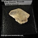 Mineral Specimen: Calcite, Double Terminated from Delphi Limestone Co. Quarry, Delphi, Carroll Co., Indiana, Ex. Norm Woods Mineral Specimen: Calcite, Double Terminated from Delphi Limestone Co. Quarry, Delphi, Carroll Co., Indiana, Ex. Norm Woods