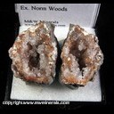 Mineral Specimen: Quartz Geode from Farmington, Van Buren Co., Iowa, Ex. Norm Woods Mineral Specimen: Quartz Geode from Farmington, Van Buren Co., Iowa, Ex. Norm Woods