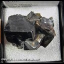 Mineral Specimen: Galena (iridescent on some faces) from Fletcher Mine, West Fork, Reynolds Co., Missouri, Ex. Norm Woods Mineral Specimen: Galena (iridescent on some faces) from Fletcher Mine, West Fork, Reynolds Co., Missouri, Ex. Norm Woods