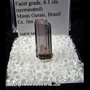 Mineral Specimen: Tourmaline -Elbaite , facet grade, 6.1 cts from Minas Gerais, Brazil, Ex. Jim Defoe