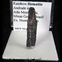 Mineral Specimen: Hematite vairety: Rainbow from Andrade Mine, Joao Monlevade, Iron Quadrangle, Minas Gerais, Brazil, Ex. Norm Woods Mineral Specimen: Hematite vairety: Rainbow from Andrade Mine, Joao Monlevade, Iron Quadrangle, Minas Gerais, Brazil, Ex. Norm Woods