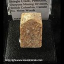 Mineral Specimen: Sanidine from Shingle Creek, Penticton, Osoyoos Mining Division, British Columbia, Canada, Ex. Norm Woods Mineral Specimen: Sanidine from Shingle Creek, Penticton, Osoyoos Mining Division, British Columbia, Canada, Ex. Norm Woods