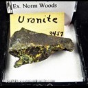 Mineral Specimen: Uranite from South Terras Mine, St. Stephen-in-Brannel, Cornwall, England, Ex. Norm Woods Mineral Specimen: Uranite from South Terras Mine, St. Stephen-in-Brannel, Cornwall, England, Ex. Norm Woods