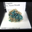 Mineral Specimen: Turquoise Crystals from Lynch Station, Campbell Co., Virginia, Ex. Norm Woods Mineral Specimen: Turquoise Crystals from Lynch Station, Campbell Co., Virginia, Ex. Norm Woods