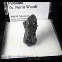 Mineral Specimen: Chalcocite from Stewart Mine, Butte, Silver Bow Co., Montana, Ex. Norm Woods Mineral Specimen: Chalcocite from Stewart Mine, Butte, Silver Bow Co., Montana, Ex. Norm Woods
