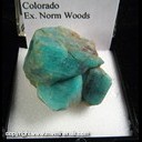 Mineral Specimen: Amazonite from Teller Co., Colorado, Ex. Norm Woods Mineral Specimen: Amazonite from Teller Co., Colorado, Ex. Norm Woods