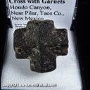 Mineral Specimen: Staurolite Twinned Crystals variety: Fairy Cross with Garnets from Hondo Canyon, Near Pilar, Taos Co., New Mexico Mineral Specimen: Staurolite Twinned Crystals variety: Fairy Cross with Garnets from Hondo Canyon, Near Pilar, Taos Co., New Mexico