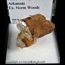 Mineral Specimen: Siderite, Quartz from Pulaski Co., Arkansas, Ex. Norm Woods