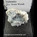 Mineral Specimen: Celestine on Calcite from Wymore, Gage Co., Nebraska, Ex. Norm Woods Mineral Specimen: Celestine on Calcite from Wymore, Gage Co., Nebraska, Ex. Norm Woods
