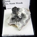 Mineral Specimen: Sphalerite on Quartz from Keokuk, Lee Co., Iowa, Ex. Norm Woods