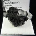 Mineral Specimen: Calcite on Sphalerite from Milan, Rock Island Co., Illinois, Ex. Norm Woods Mineral Specimen: Calcite on Sphalerite from Milan, Rock Island Co., Illinois, Ex. Norm Woods