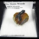 Mineral Specimen: Vivanite on Calcite from Huanuni mine, Huanuni, Dalence Province, Oruro Department, Bolivia, Ex. Norm Woods Mineral Specimen: Vivanite on Calcite from Huanuni mine, Huanuni, Dalence Province, Oruro Department, Bolivia, Ex. Norm Woods