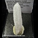 Mineral Specimen: Quartz, Druze secondary growth on Quartz crystal from Portland Mine, "Amphitheater" gracial cirque, Ouray, San Juan Mtns., Ouray Co., Colorado, Ex. Norm Woods Mineral Specimen: Quartz, Druze secondary growth on Quartz crystal from Portland Mine, "Amphitheater" gracial cirque, Ouray, San Juan Mtns., Ouray Co., Colorado, Ex. Norm Woods