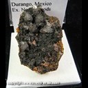 Mineral Specimen: Platternite, Calcite from Durango, Mexico Ex. Norm Woods Mineral Specimen: Platternite, Calcite from Durango, Mexico Ex. Norm Woods
