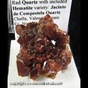 Mineral Specimen: Quartz variety: Jacinto de Compostela (included Hematite) from Chella, Valencia, Spain, Ex. Norm Woods Mineral Specimen: Quartz variety: Jacinto de Compostela (included Hematite) from Chella, Valencia, Spain, Ex. Norm Woods