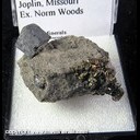 Mineral Specimen: Galena, Marcasite, Druze Quartz from Tri State District, Joplin, Missouri, Ex. Norm Woods Mineral Specimen: Galena, Marcasite, Druze Quartz from Tri State District, Joplin, Missouri, Ex. Norm Woods