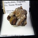 Mineral Specimen: Cerussite, Twinned from Eyam, Derbyshire Dales District, Derbyshire, England, Ex. Norm Woods Mineral Specimen: Cerussite, Twinned from Eyam, Derbyshire Dales District, Derbyshire, England, Ex. Norm Woods