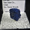Mineral Specimen: Azurite from La Sal, San Juan Co., Utah Ex. Norm Woods