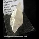 Mineral Specimen: Calcite from Richardson Road roadcut, Arnold, Jefferson Co., Missouri, Ex. Norm Woods
