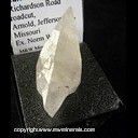 Mineral Specimen: Calcite from Richardson Road roadcut, Arnold, Jefferson Co., Missouri, Ex. Norm Woods Mineral Specimen: Calcite from Richardson Road roadcut, Arnold, Jefferson Co., Missouri, Ex. Norm Woods