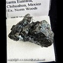 Mineral Specimen: Pyrite with Blue Irridesence from Mina San Antonio, Santa Eulalia, Chihuahua, Mexico, Ex. Norm Woods