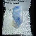 Mineral Specimen: Dumortierite Included in Quartz from Vaca Morta (Dead Cow) Quarry, Bahia, Brazil Mineral Specimen: Dumortierite Included in Quartz from Vaca Morta (Dead Cow) Quarry, Bahia, Brazil