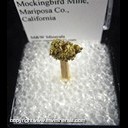 Mineral Specimen: Gold Crystals from Mockingbird Mine, Mariposa Co., California