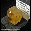 Mineral Specimen: Calcite, twinned (one corner has a small bruise) from North Vernon, Jennings Co., Indiana Mineral Specimen: Calcite, twinned (one corner has a small bruise) from North Vernon, Jennings Co., Indiana
