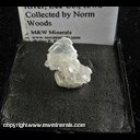 Mineral Specimen: Barite (blue) on Quartz from Small drainage cutoff on bluff into Mississippi River, Lee Co., Iowa, collected by Norm Wodds Mineral Specimen: Barite (blue) on Quartz from Small drainage cutoff on bluff into Mississippi River, Lee Co., Iowa, collected by Norm Wodds