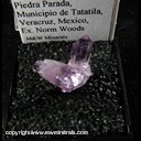 Mineral Specimen: Amethyst, Double Terminated from Piedra Parada, Tatatila Muncipiality, Veracruz, Mexico, Ex. Norm Woods Mineral Specimen: Amethyst, Double Terminated from Piedra Parada, Tatatila Muncipiality, Veracruz, Mexico, Ex. Norm Woods