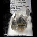 Mineral Specimen: Quartz variety: Blue Phantom (Manganese inclusions) from Wegner Quartz Crystal Mines, Mt. Ida, Montgomery Co., Arkansas, Ex. Norm Woods Mineral Specimen: Quartz variety: Blue Phantom (Manganese inclusions) from Wegner Quartz Crystal Mines, Mt. Ida, Montgomery Co., Arkansas, Ex. Norm Woods