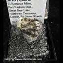 Mineral Specimen: Silver on Quartz from El Bonanza Mine, Port Radium dist., Great Bear Lake, NW Territories, Canada, Ex. Norm Woods Mineral Specimen: Silver on Quartz from El Bonanza Mine, Port Radium dist., Great Bear Lake, NW Territories, Canada, Ex. Norm Woods