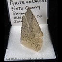 Mineral Specimen: Pyrite on Calcite from Pint's Quarry, Raymond, Blackhawk Co., Iowa, Ex. Norm Woods
