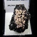 Mineral Specimen: Rhodochrosite on Hematite from Minnesota, Ex. Norm Woods Mineral Specimen: Rhodochrosite on Hematite from Minnesota, Ex. Norm Woods